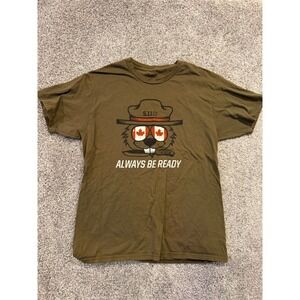 5.11 Tactical TShirt Men L Green Beaver Canadian Flag Sunglasses Always Be Ready